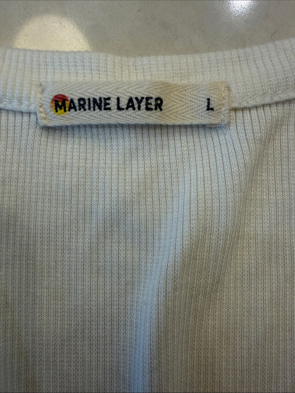 Marine Layer Lexi Ribbed Top Size Large - Picture 5 of 8